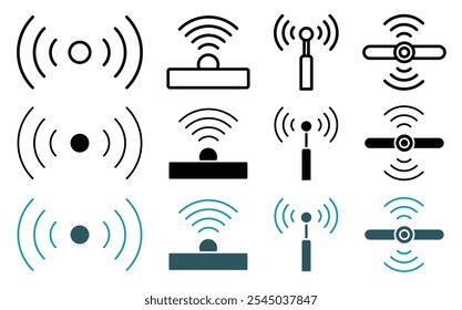 Ícone do sensor nas versões em preto e colorido.
