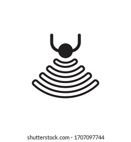 Diseño del icono del sensor aislado en fondo blanco