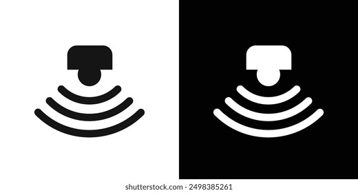 Sensor icon flat line symbol set.