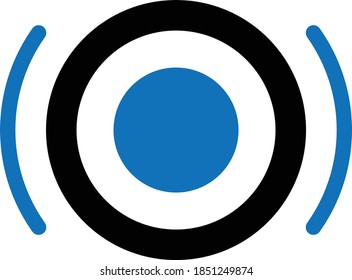 Sensor icon in flat style on white background. Stock vector sign