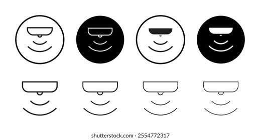 Sensor icon Line Art Logo set