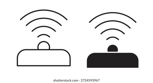 Sensor icon with line and silhouette versions.