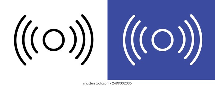 Contorno de Vector del conjunto de signos del logotipo del icono del sensor