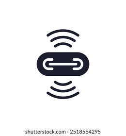 Sensor icon on white, vector pictogram