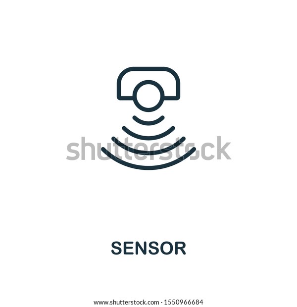 Sensor Icon Outline Style Thin Line Stock Vector (Royalty Free) 1550966684