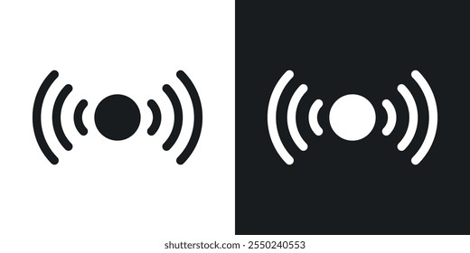 Sensor icon pack in black color.
