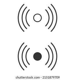 Sensor Icon. Range Motion Illustration Symbol. Sign Technology Vector.