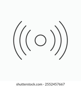Sensor icon set in blackthin line style.