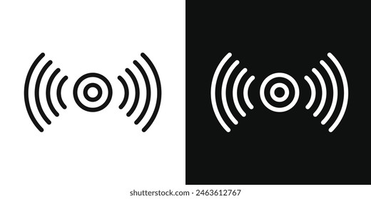 Sensor Icon Set. Security Motion Detector and Smart Alarm Symbol in Vector Format.