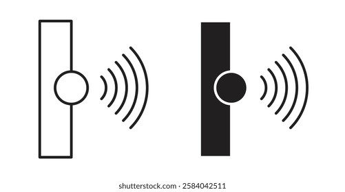 Sensor icon set in thin line. vector illustrations for web