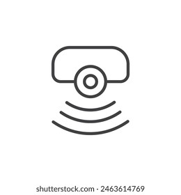 Sensor Icon Set. Vector Symbols for Security Motion Detector and Smart Alarm.