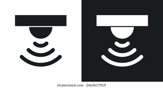 Sensor Icon Set. Vector Symbols for Motion Detectors and Alarms.