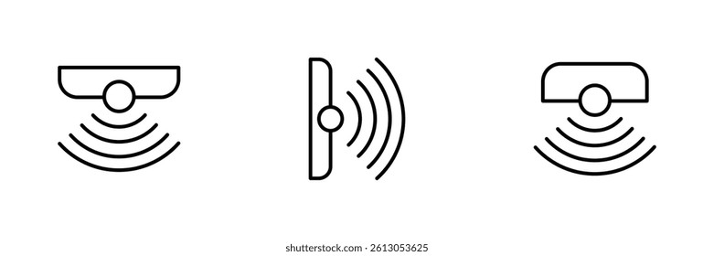 Sensor Icon Symbol Collection Isolated on White Background.