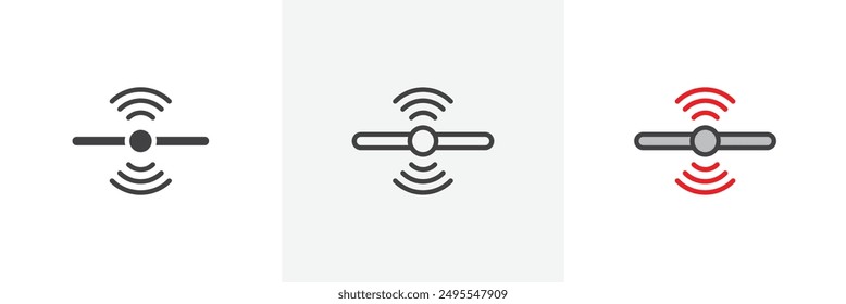 Sensor icon symbol collection on white background.