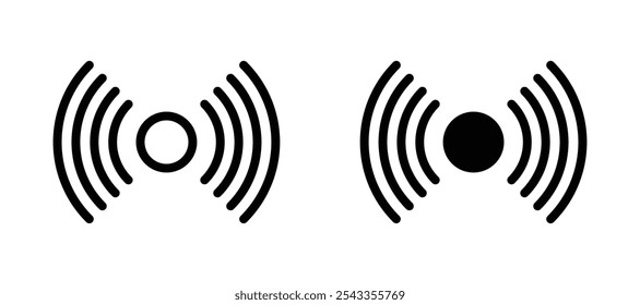 Sensor icon symbol collection on white background.