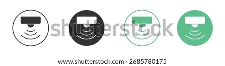 Sensor icon symbol illustration doodle set. EPS10