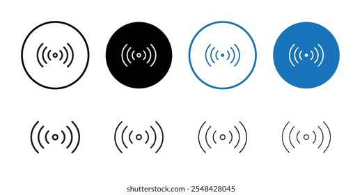 Sensor icon Thin line illustration set