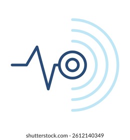 Sensor Icon Two Color Outline Style. Vector Illustration For Graphic Design