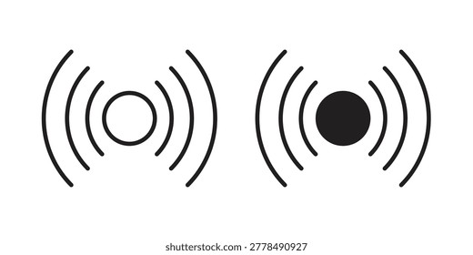 Sensor icon vector illustration logo template in filled, outline