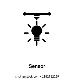 Sensor icon vector isolated on white background, logo concept of Sensor sign on transparent background, filled black symbol