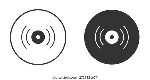 Sensor icon vector silhouette in black. simple flat icon vector.