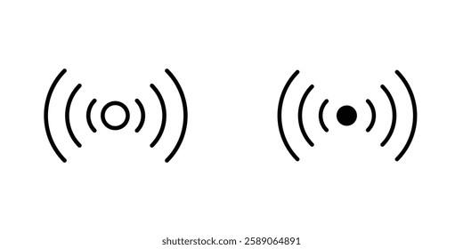 Sensor icons thin line illustrations designs