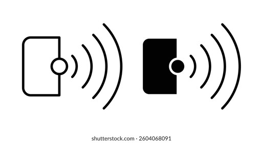 Sensor icons. thin line vector icons