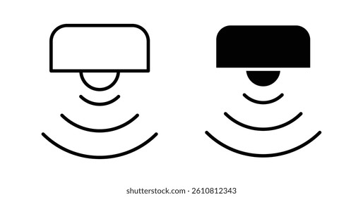 Sensor icons. thin line vector icons