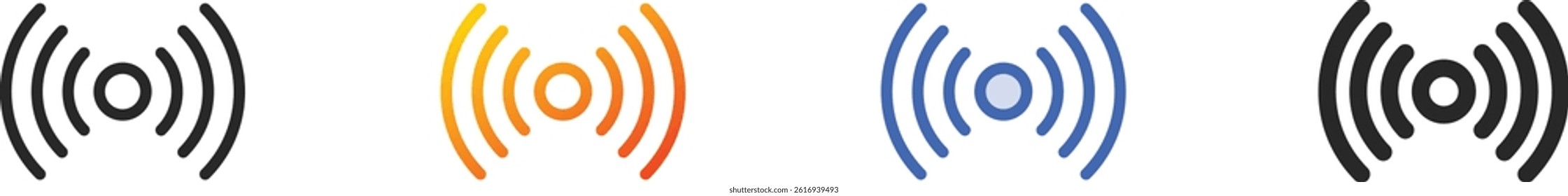 sensor icon.Thin Linear, Gradient, Blue Stroke and bold Style Design Isolated On White Background