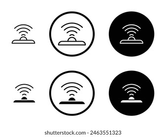 Sensor line icon set. security motion detector sensor line icon. smart sensor alarm sign suitable for apps and websites UI designs.