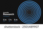 Sensor Lines Effect. Radar Sonar or Signal Sound Scanner. Wireless Technology Digital Radar Radial Waves for Motion Detection. Radio Signal Ripple Effect Concept. Vector Tech Illustration.