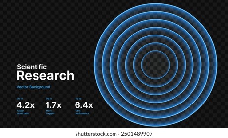 Efecto de líneas de sensor. Sonar de radar o escáner de sonido de señal. Ondas radiales de radar digital de Tecnología inalámbrica para detección de movimiento. Concepto de efecto de ondulación de señal de radio. Ilustración de tecnología de Vector.