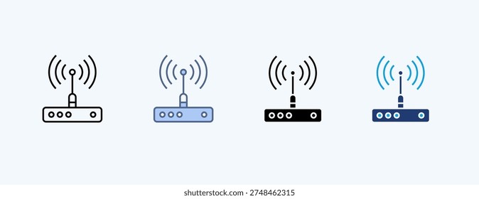 Sensor Network Multiple Icon Illustration Vector