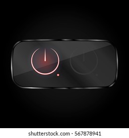 Sensor on (neon, red)