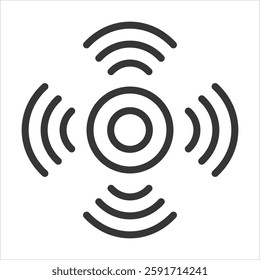Sensor Outline Icon Vector Illustration