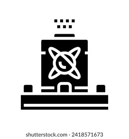 sensor quantum technology glyph icon vector. sensor quantum technology sign. isolated symbol illustration