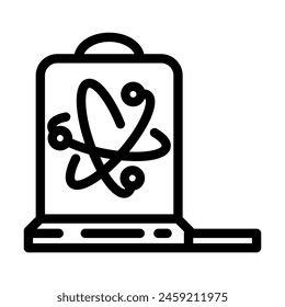 sensor quantum technology line icon vector. sensor quantum technology sign. isolated contour symbol black illustration