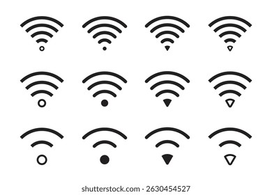 Sensor Signal Icons for Detector and Alarm Vector Illustration.