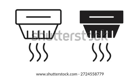 Sensor smoke icon in doodle and stroke style.