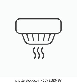 Sensor smoke icon isolated on white background