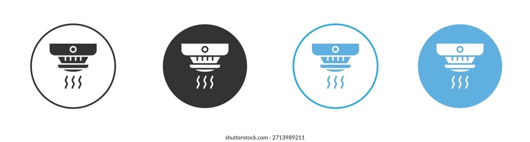 Conjunto de diseño de Plantilla de logotipo de icono de humo del sensor