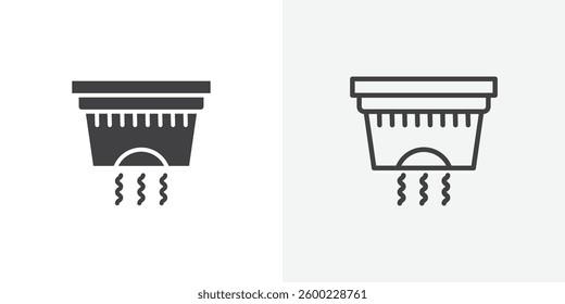 Sensor smoke icons design. vector icons for ui designs