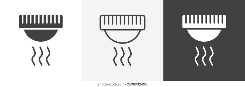 Sensor smoke icons in Thin line black color. flat simple vector symbols illustration.