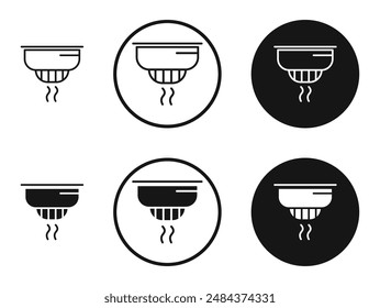 Sensor smoke outlined icon vector collection.