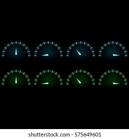 Sensor speed.Neon effect (glow,blue,green)