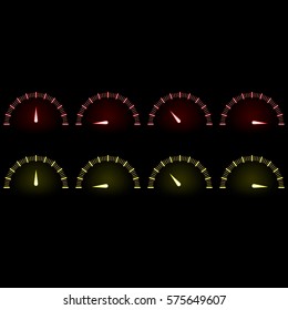 Sensor speed.Neon effect (glow,red,yellow)