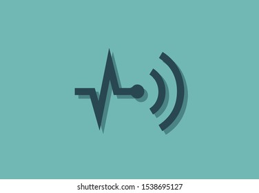 Sensor symbol, minimalistic vector illustration icon