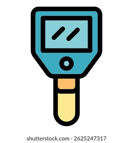 Icono de sensor de imagen térmica. Sensor de contorno de imagen térmica Vector icono de color plano aislado