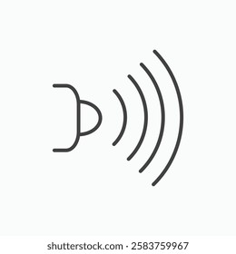 Sensor vector icon isolated in black line