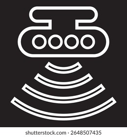Sensor vector icon isolated on transparent background, Sensor logo concept
